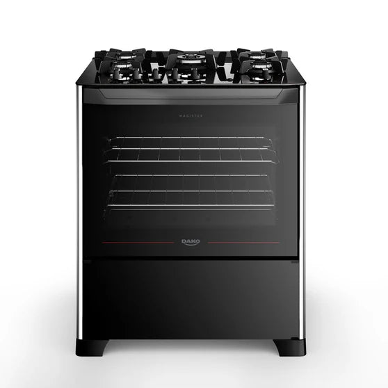 Fogão 5 Bocas com Mesa de Vidro Automático  Magister Dako - PRETO