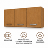 Kit 2 Armários Aéreo 3 Portas Califórnia Rei Móveis