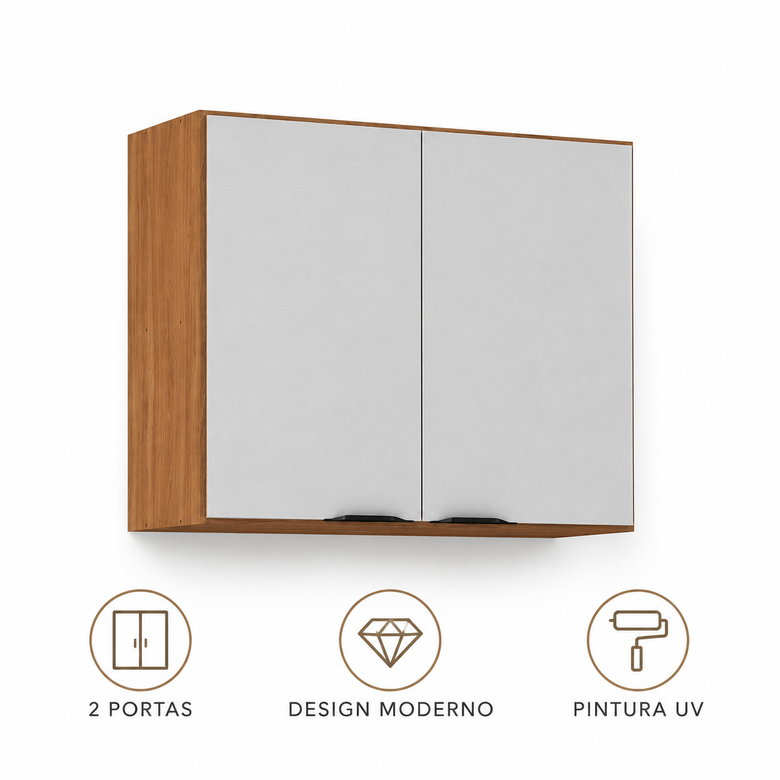 Armário Aéreo 80cm 2 Portas Firenze Demóbile