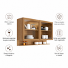 Armário Aéreo Com Vidro 2 Portas 120 cm Colors Kits Paraná
