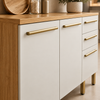 Balcão De Cozinha 100% MDF 120cm 3 Portas 2 Gavetas Carménère Ronipa