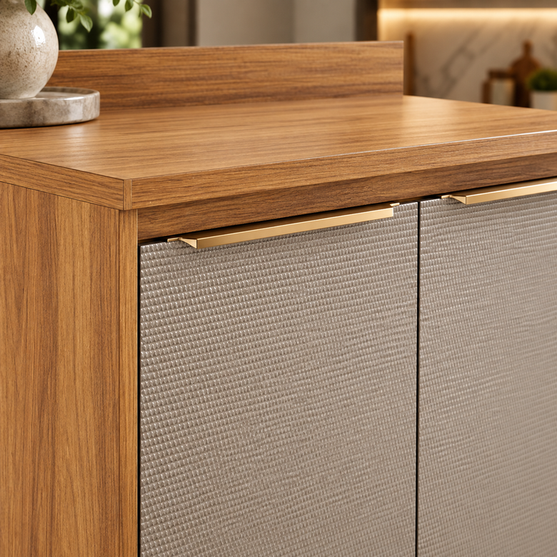 Balcão De Cozinha 100% MDF 80cm Com Tampo Plena Demóbile