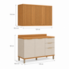Cozinha Compacta MDF 5 Portas 3 Gavetas Sauvignon Ronipa