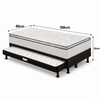Cama Box Com Auxiliar Solteiro 88x188cm Double Reconflex