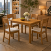 Conjunto de Mesa Bellagio 1,50m com 4 Cadeiras Karla