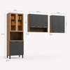 Cozinha Modulada 3 Peças 9 Portas Avelã Telasul