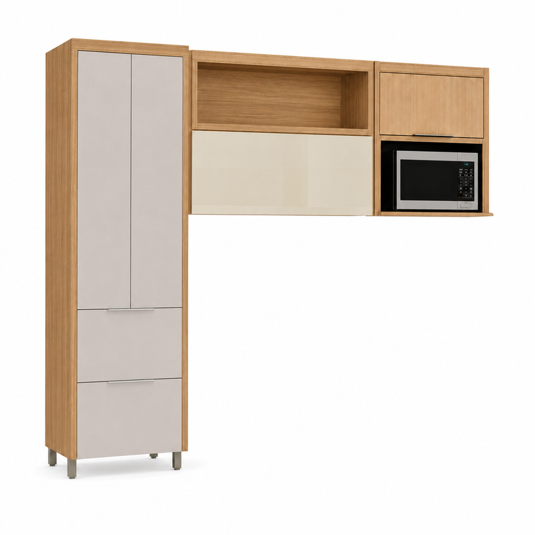 Cozinha Compacta 100% MDF 4 Portas 2 Gavetas Marquesa Nesher