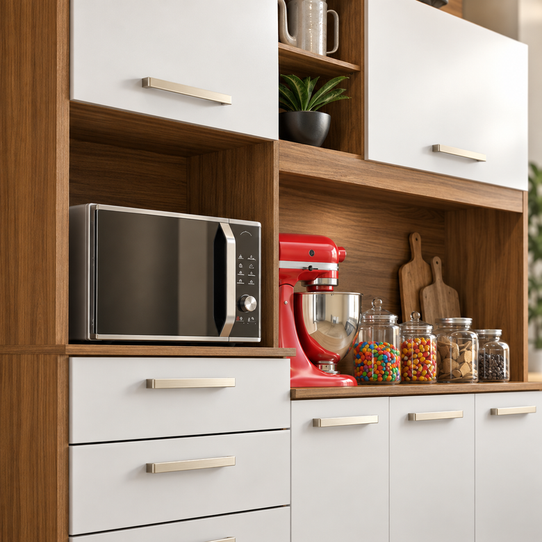 Cozinha Compacta 6 Portas 2 Gavetas Select Demóbile