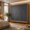 Guarda-Roupa Casal Florida 8 Portas 4 gavetas Moval