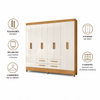 Guarda-Roupa Casal Florida 8 Portas 4 gavetas Moval