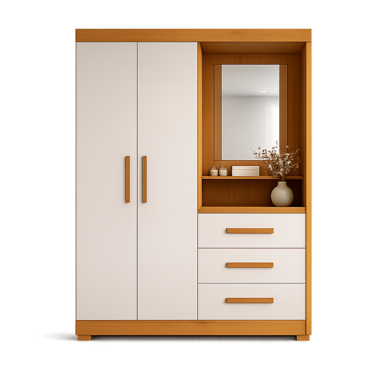 Guarda Roupa Solteiro 2 Portas 3 Gavetas Flex NT6020 Nótável Móveis