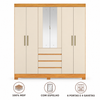 Guarda-roupa Casal 100% MDF 6 Portas 4 Gavetas Com Espelho Ópera Demóbile