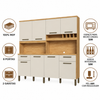 Cozinha Compacta 100% MDF 8 Portas 2 Gavetas Carbenet Prime Ronipa