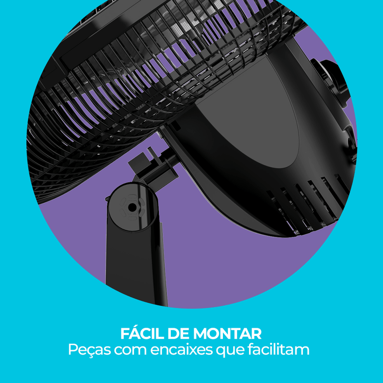 Ventilador de Mesa Cadence 140W 6 pás 40cm Turbo VTR 410