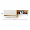 Armário Aéreo Duplo 100% MDF 2 Portas 200Cm Carménère Ronipa
