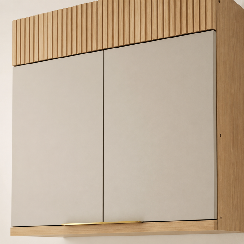 Armário Aéreo 100% MDF 2 Portas 80cm Realeza Nesher