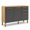 Balcão De Cozinha 100% MDF Com Tampo 120cm 3 Portas 2 Gavetas Carménère Ronipa