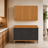 Cozinha Compacta MDF 5 Portas 3 Gavetas Sauvignon Ronipa