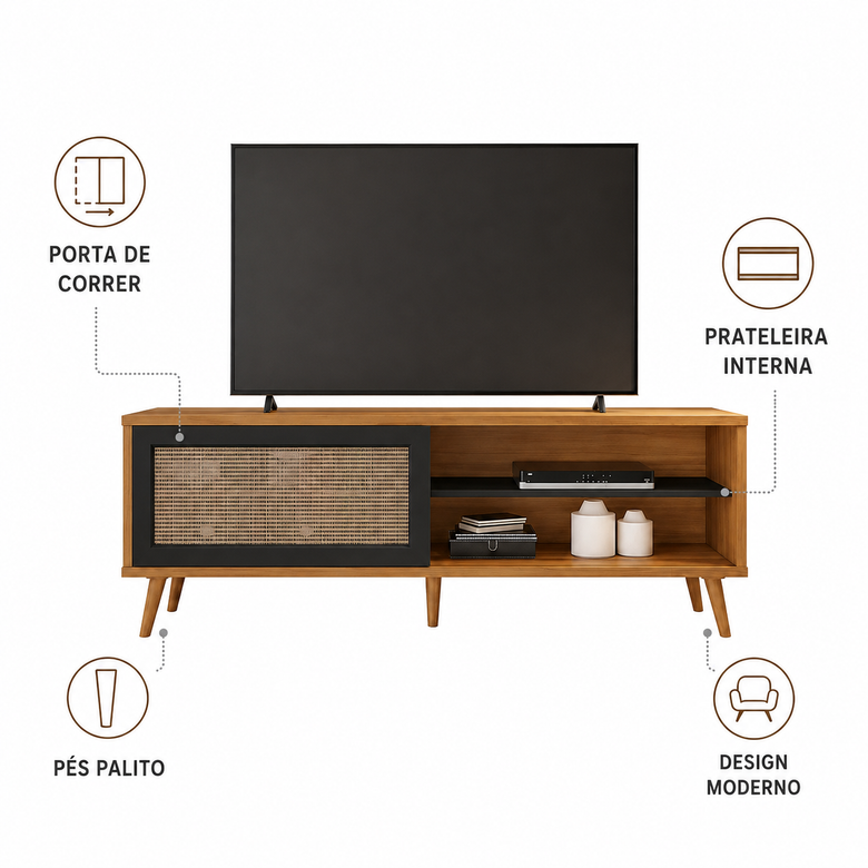 Rack Para Tv Até 60" NT1175 Notável Móveis
