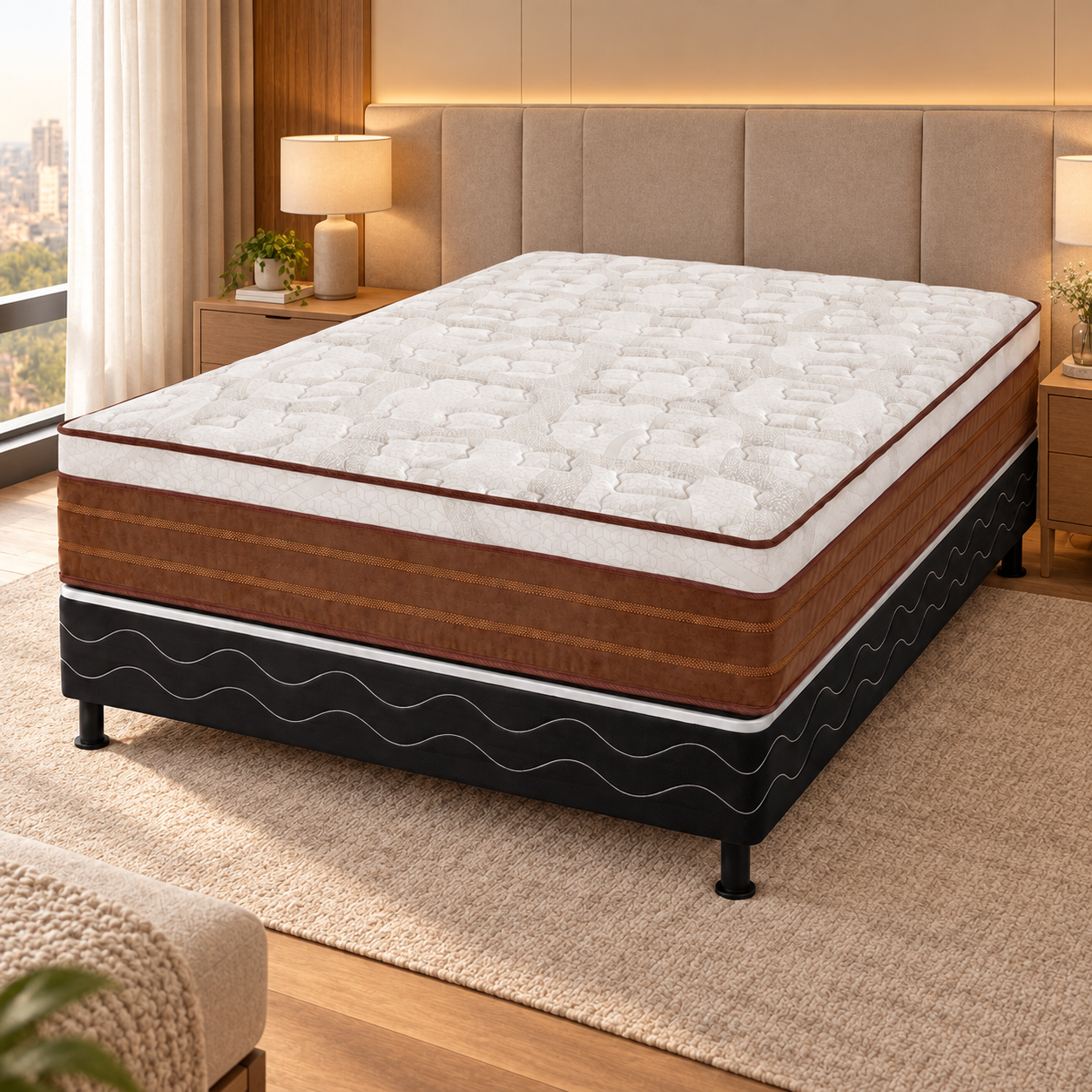 Base Para Colchão Casal 138x188cm Universal Bacetto - PRETO