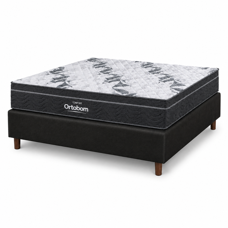Cama Box Casal (Colchão + Base) 138x188 D33 Airtech Ortobom