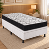 Cama Box Solteiro (Base Baú + Colchão D45) Ortobom