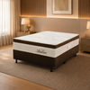 Cama Box Queen (Colchão + Base) 158x198 Molas Ensacadas Itália Topázio