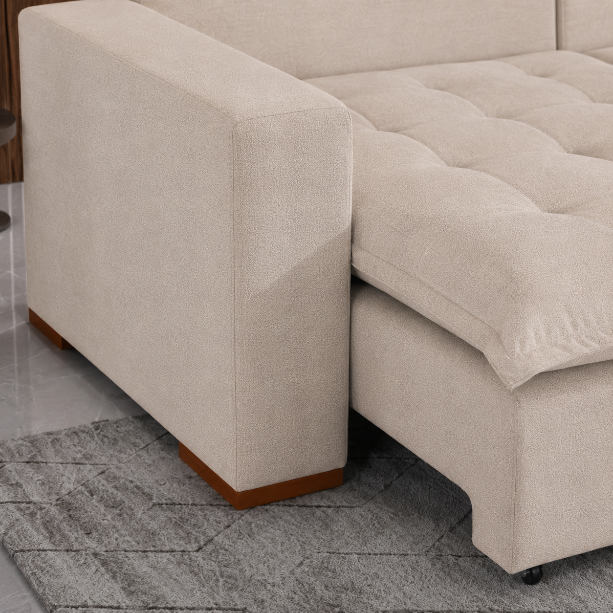 Sofá Cama Retrátil 3 Lugares Milano Design
