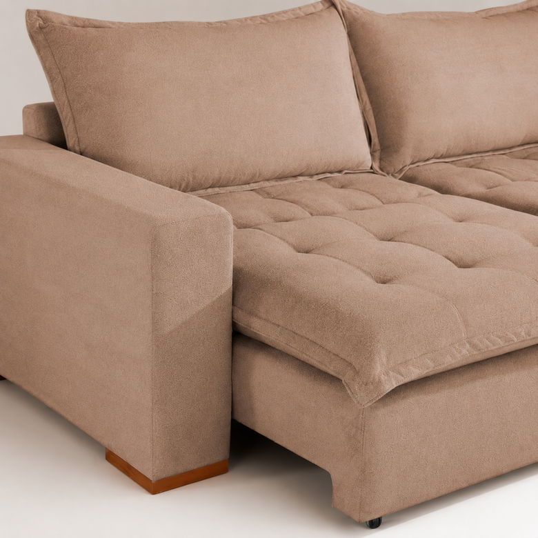 Conjunto de Sofá 3x2 Lugares Milano Design