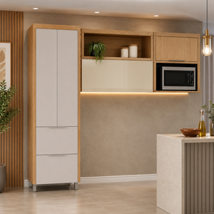 Cozinha Compacta 100% MDF 4 Portas 2 Gavetas Marquesa Nesher