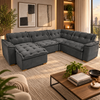 Sofá De Canto Premium 5 Lugares Chaise Inovaflex