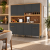 Cozinha Compacta 100% MDF 8 Portas 2 Gavetas Carbenet Prime Ronipa