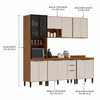 Cozinha Modulada 5 Peças 13 Portas 2 Gavetas Firenze Demóbile