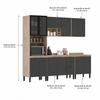 Cozinha Modulada 5 Peças 13 Portas 2 Gavetas Firenze Demóbile