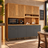Cozinha Compacta 100% MDF 8 Portas 2 Gavetas Concord Ronipa