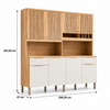 Cozinha Compacta 100% MDF 8 Portas 2 Gavetas Concord Ronipa