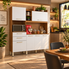 Cozinha Compacta 6 Portas 2 Gavetas Select Demóbile