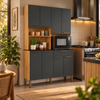 Cozinha Compacta 100% MDF 8 Portas 1 Gaveta Tannat Ronipa