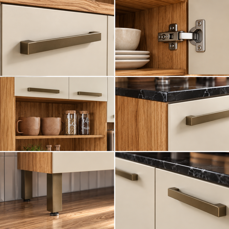 Cozinha Compacta 100% MDF 8 Portas 1 Gaveta Tannat Ronipa