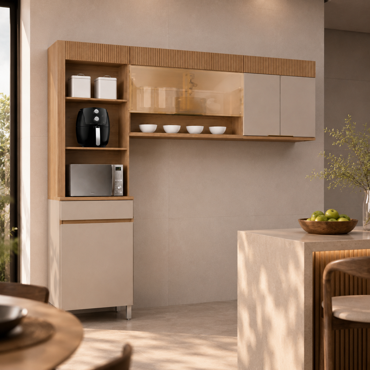 Cozinha Modulada 3 Peças 4 Portas 1 Gaveta Realeza Premium Nesher