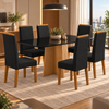 Mesa de Jantar 6 Lugares 100% MDF Isa Sonetto