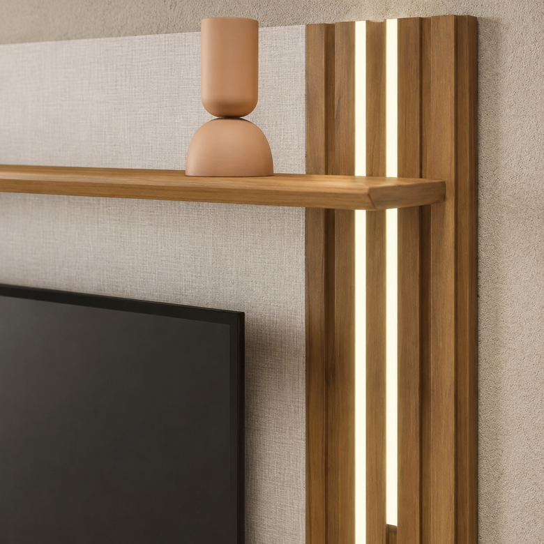 Painel Para TV Até 65" Com Led NT1345 Notável Móveis