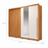 Guarda Roupa Casal 2 Portas de Correr com Espelho e 4 Gavetas 2.4 Flex Moviment Caemmun