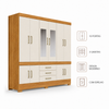 Guarda-Roupa Casal 10 Portas 3 Gavetas com Espelho Murano Demóbile