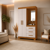 Guarda Roupa Solteiro 2 Portas 3 Gavetas Flex NT6020 Nótável Móveis