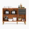 Balcão De Cozinha 100% MDF Com Tampo 120cm 3 Portas 2 Gavetas Carménère Ronipa
