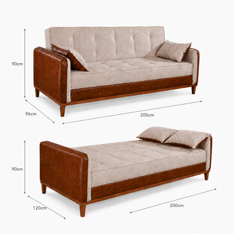 Sofá Cama D28 3 Lugares Unique Design