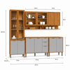 Cozinha Modulada 5 Peças 2 Gavetas 13 Portas Colors Kits Paraná