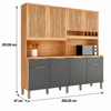 Cozinha Compacta 100% MDF 8 Portas 2 Gavetas Concord Ronipa