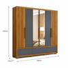 Guarda-Roupa Casal 6 Portas 5 Gavetas com Espelho Amazonas Moval